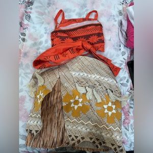 3pc Moana costume original from Disney size 3 Like New